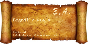 Bognár Atala névjegykártya